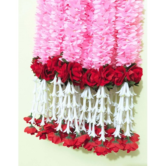 afarza Artificial Flower Garland Toran for Door Entrance Home Decoration Bandarwal 4 Pieces 30 Inch-2423AF