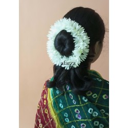 Afarza Artificial Gajra For Hair Bun Juda Accessories Mogra Jasmine For Women Pack Of 4 Pcs White