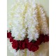 Afarza Veni Gajra Hair Bun Artificial mogra Jasmine With red Gulab Juda Women Pack 4 pieces (gulab-white)