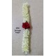 Afarza Veni Gajra Hair Bun Artificial mogra Jasmine With red Gulab Juda Women Pack 4 pieces (gulab-white)