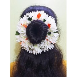 Afarza gajra for hair bun juda accessories mogra Jasmine For Women Pack 4 pieces (multi)