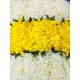 Afarza Veni Gajra Hair Bun accessories Artificial mogra Jasmine Juda For Women Pack 4 pieces (yellow white)