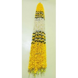 afarza Artificial Flower Garland Toran for Door Entrance Home Decoration Hanging 4 pieces 5 ft p-Yellow-White