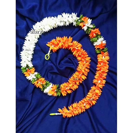 afarza Artificial Flower Garland Toran for Door Entrance Home Decoration Hanging 4 pieces 5 ft p-orange-White